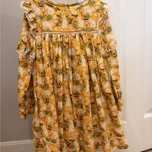 Mini Boden Yellow Floral Spring/Easter Dress